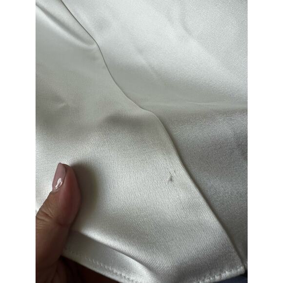 Reformation Icelynn Satin Dress Ivory NWT size 6 - Picture 11 of 15